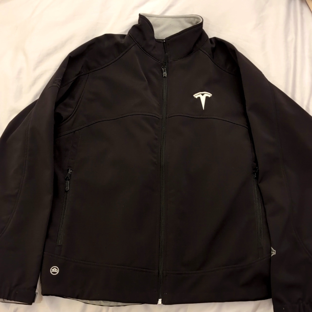 Tesla Motors all weather jacket, black with grey liner, medium